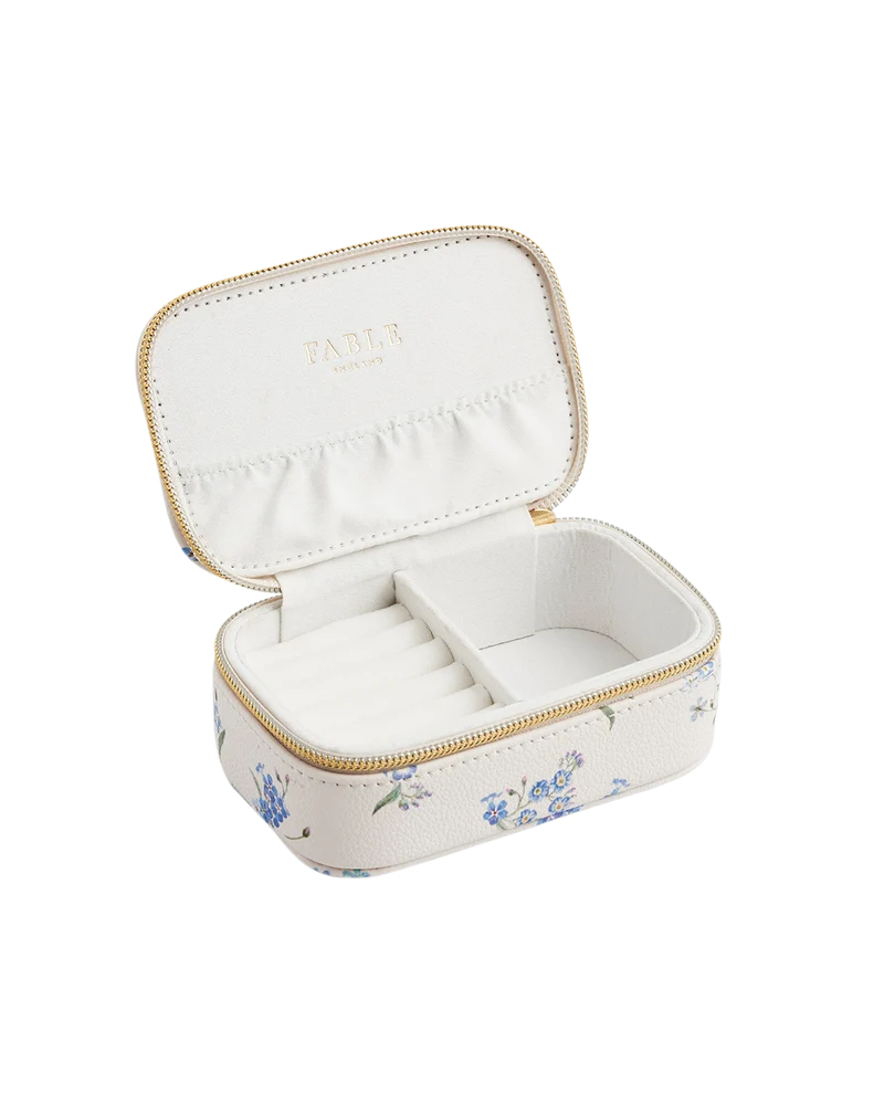 Cream Floral Jewellery Box Small