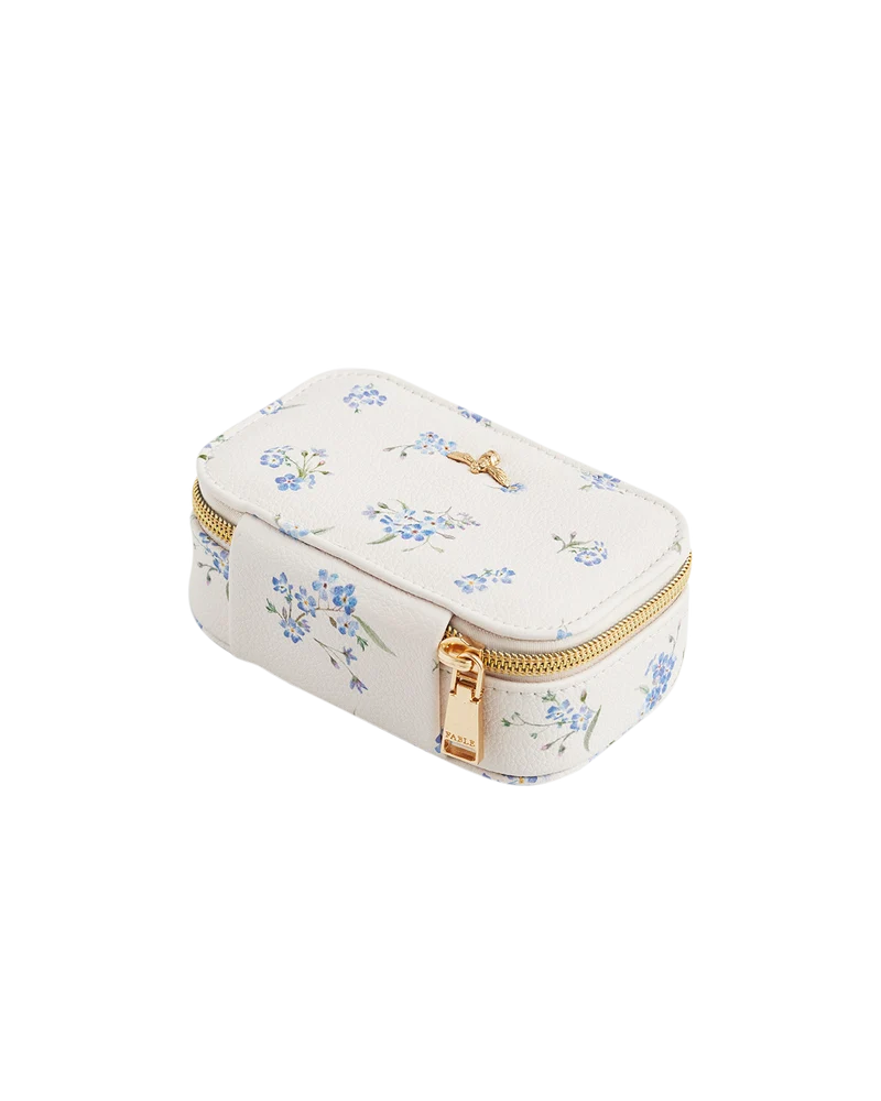 Cream Floral Jewellery Box Small