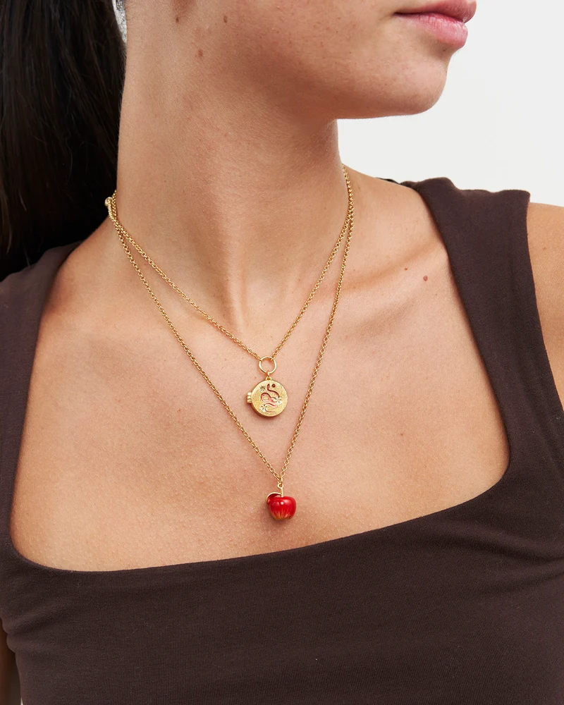 Apple Necklace in Gold