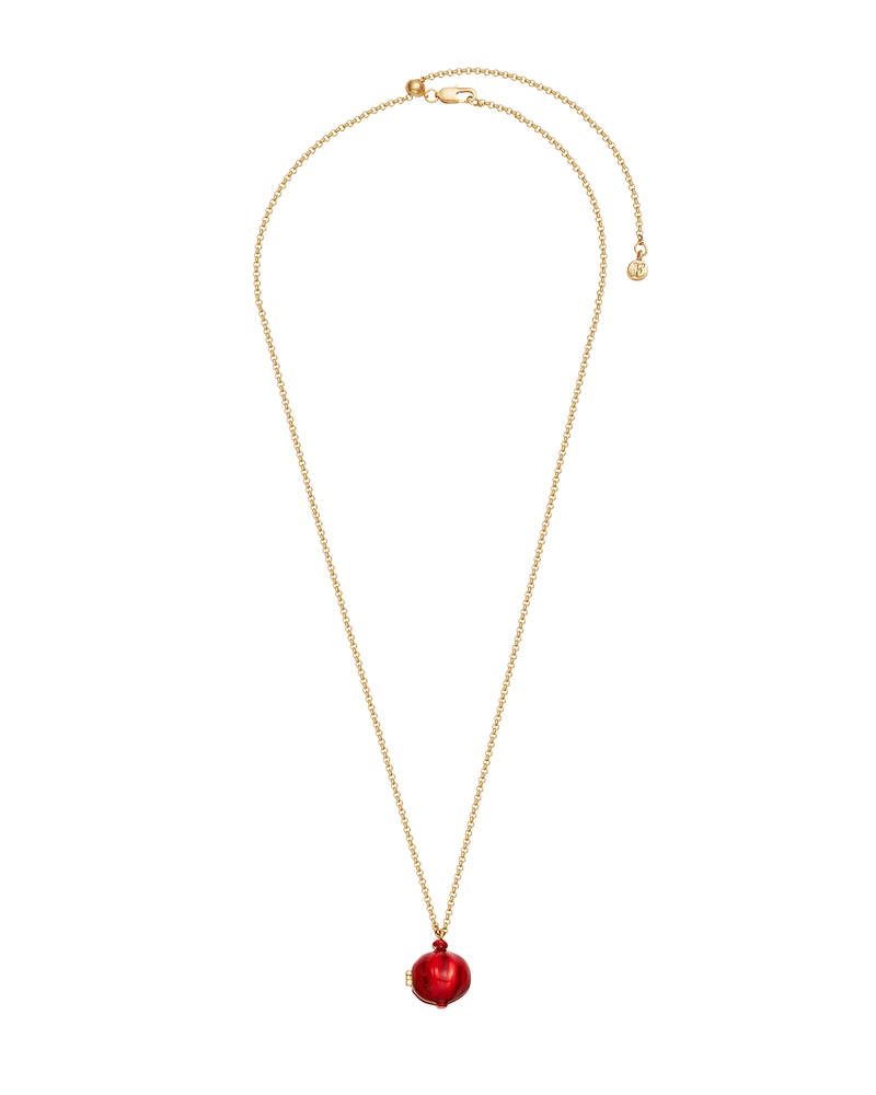 Pomegranate Locket Necklace in Gold