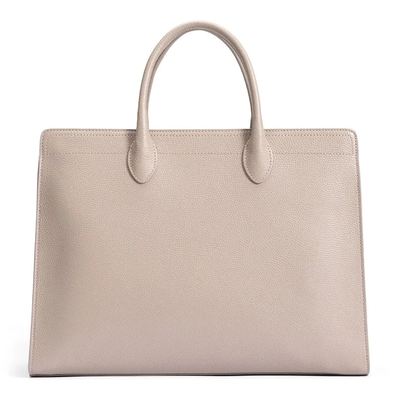 Isabel Bernard Honoré Nadine Taupe Leder Handtasche aus Kalbsleder IB25038
