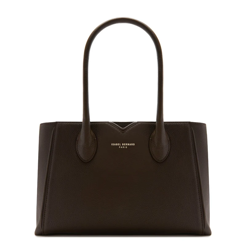 Isabel Bernard Honoré Cloe Midi Braune Kalbsleder Handtasche IB25082-031