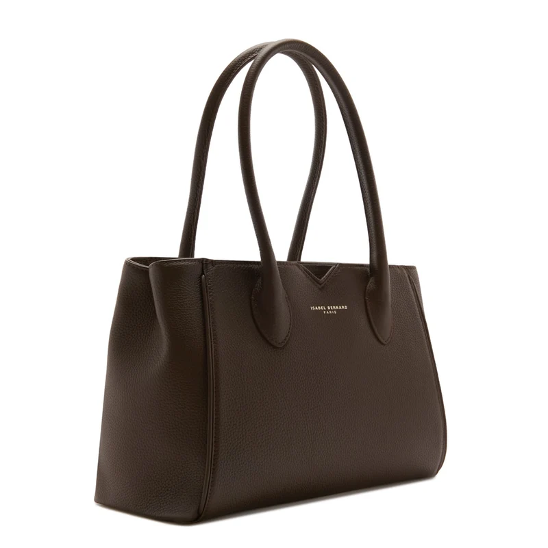 Isabel Bernard Honoré Cloe Midi Braune Kalbsleder Handtasche IB25082-031