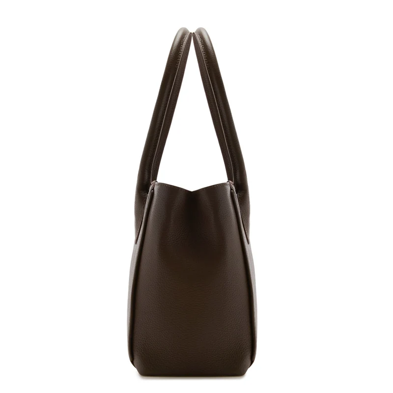 Isabel Bernard Honoré Cloe Midi Braune Kalbsleder Handtasche IB25082-031