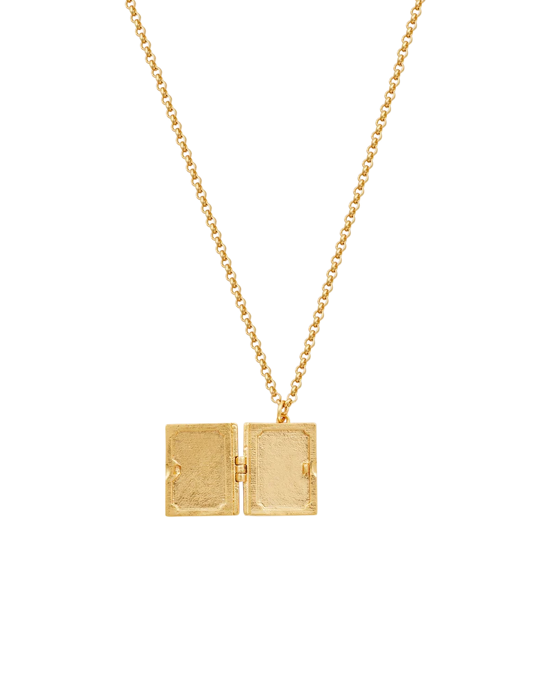 Secret Diary Gold Locket Necklace