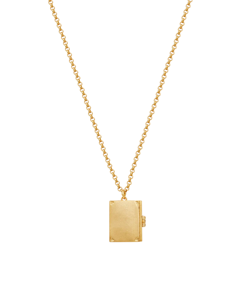 Secret Diary Gold Locket Necklace