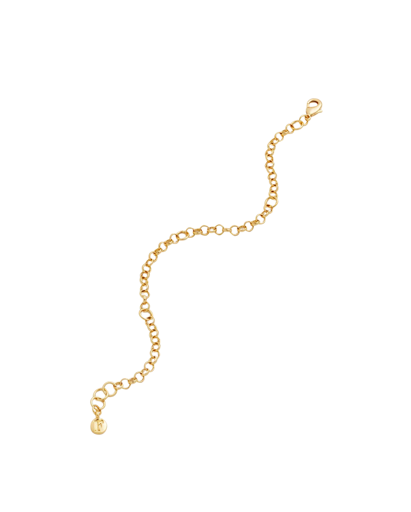 Gold Pansy & Pearl Collector Charm Bracelet