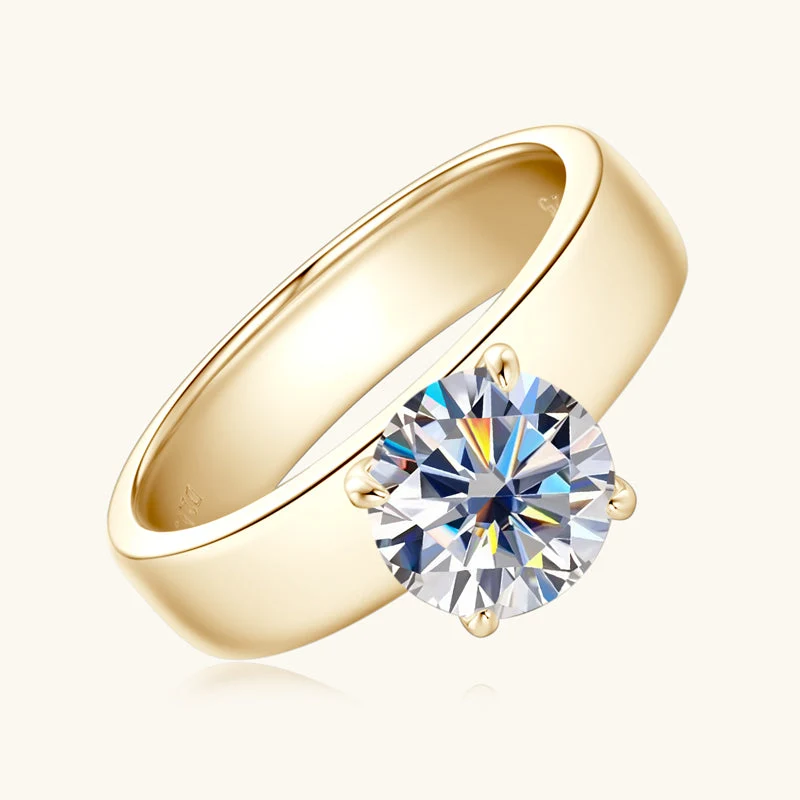 Pure Love Premium Moissanit Solitär-Verlobungsring 2 Karat
