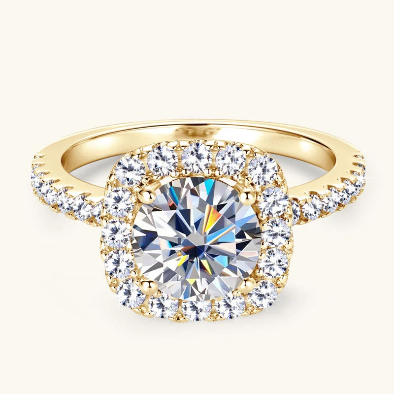 Glowing Love Premium Moissanit Halo Verlobungsring 2 Karat | JESCOJES x CYYT