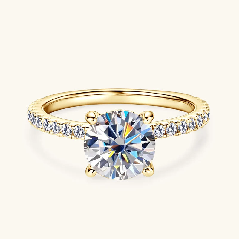 Eternity Premium Moissanit Pavé Verlobungsring 2 Karat