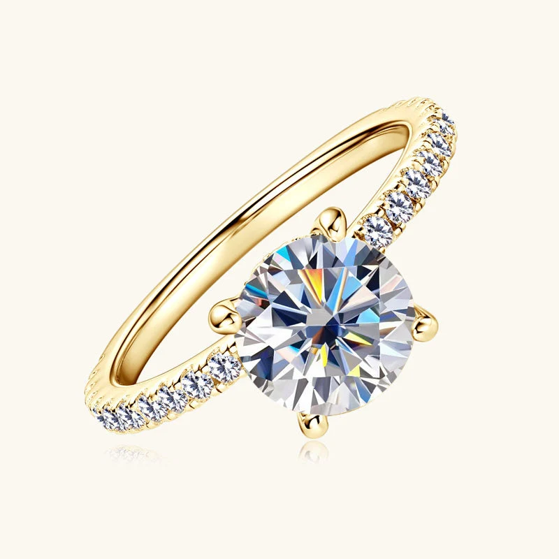 Eternity Premium Moissanit Pavé Verlobungsring 2 Karat