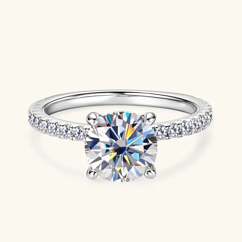 Eternity Premium Moissanit Pavé Verlobungsring 2 Karat