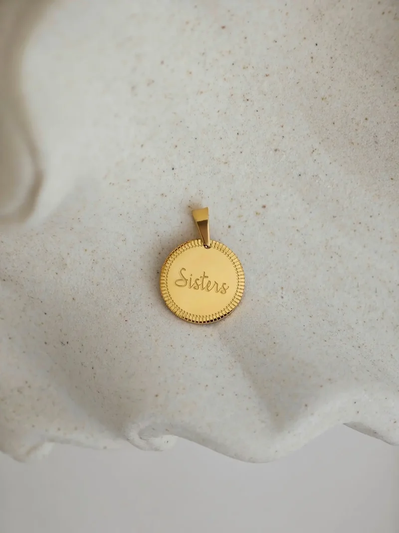 Sisters Coin Charm