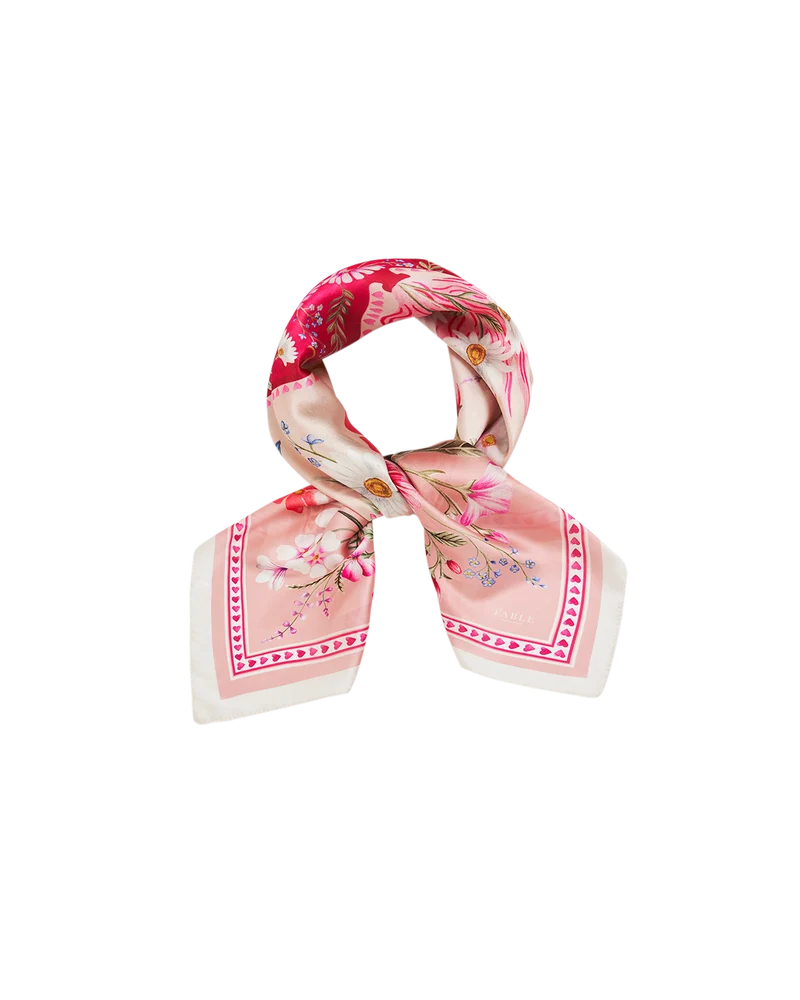 Penelope Square Scarf in Pink