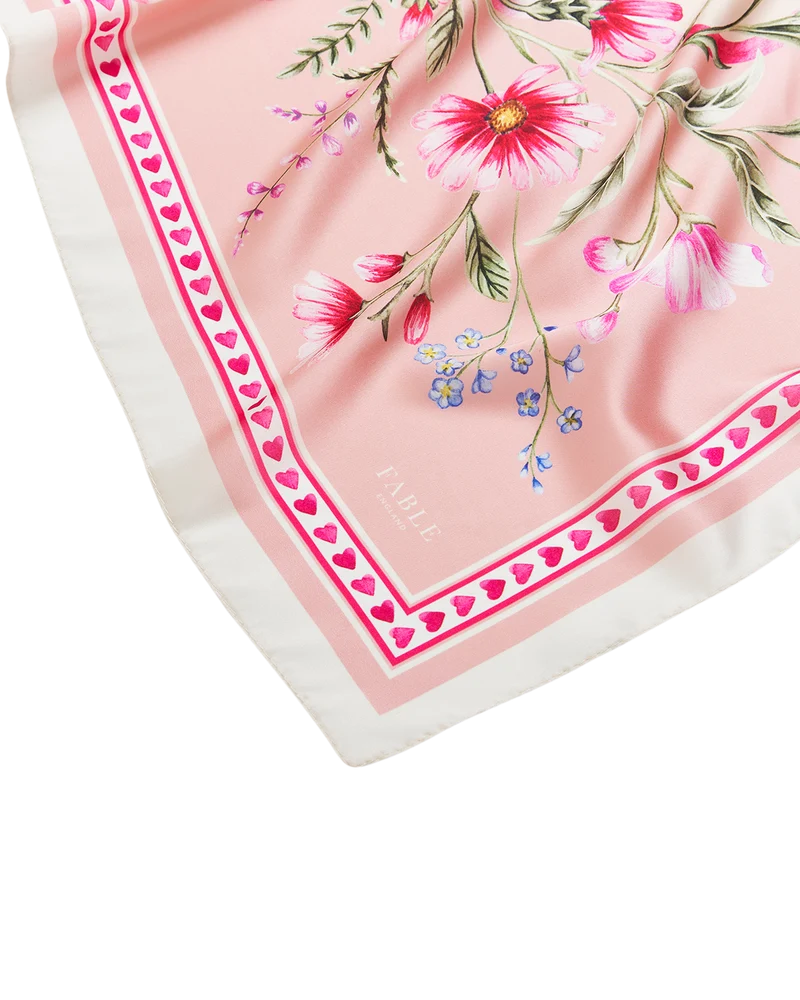 Penelope Square Scarf in Pink