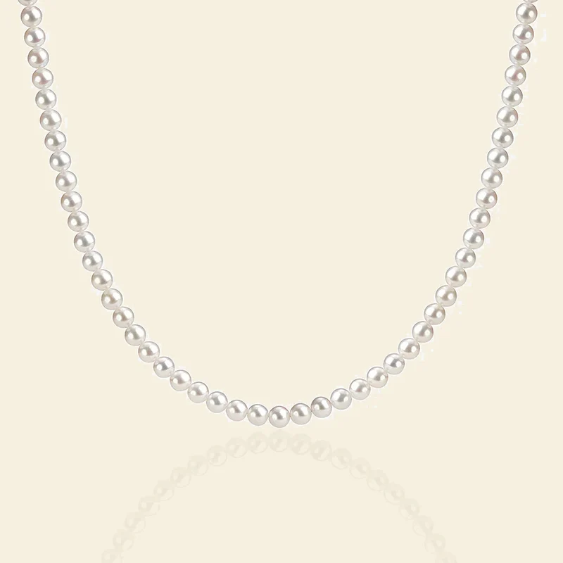 Elegante weiße Süßwasserperlenkette (6-7 mm)