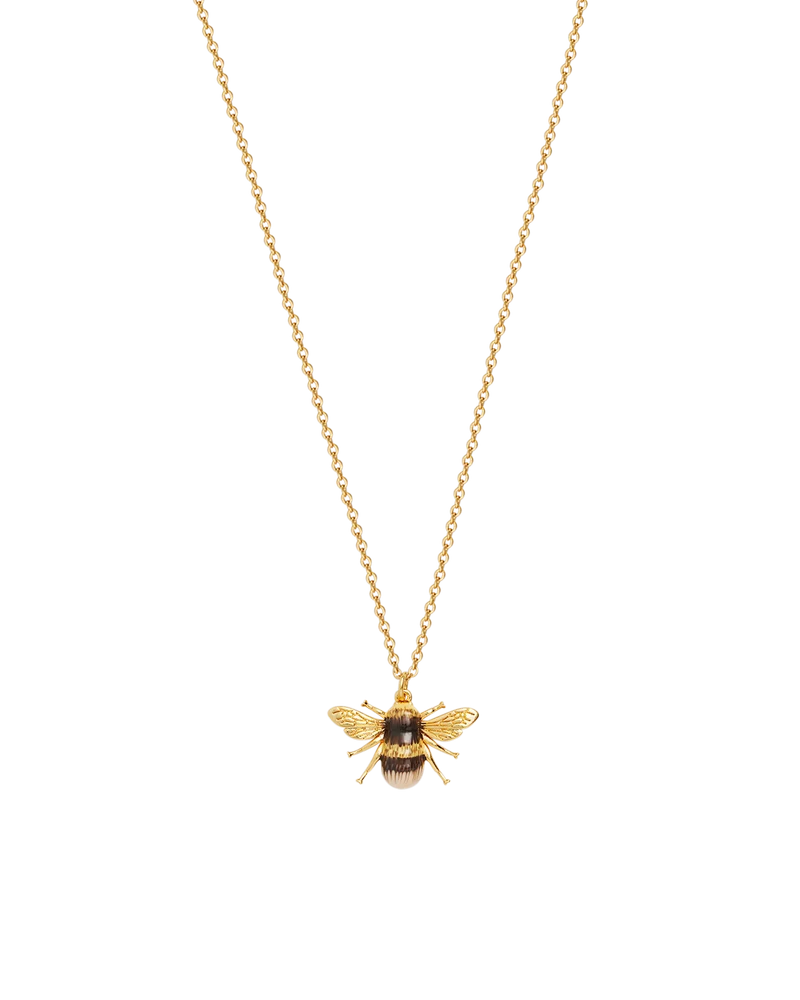 Gold Bee Necklace & Brooch Set