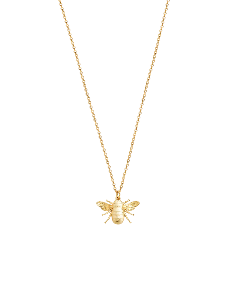 Gold Bee Necklace & Brooch Set