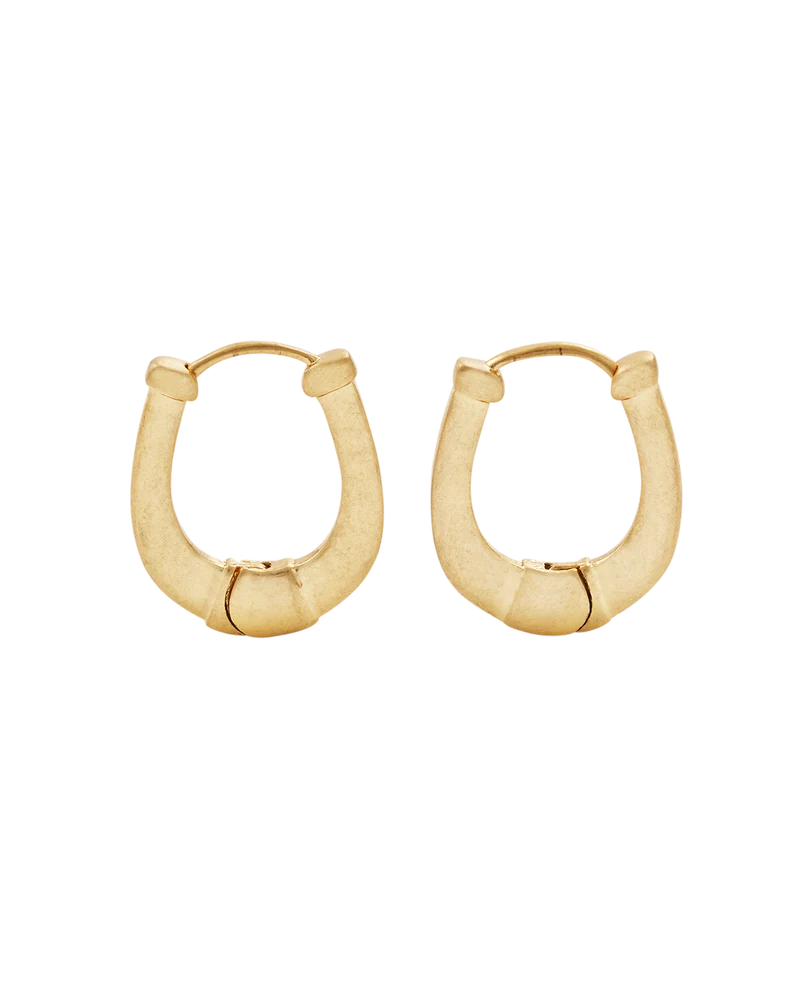Gold Lucky in Love Hoop Earrings