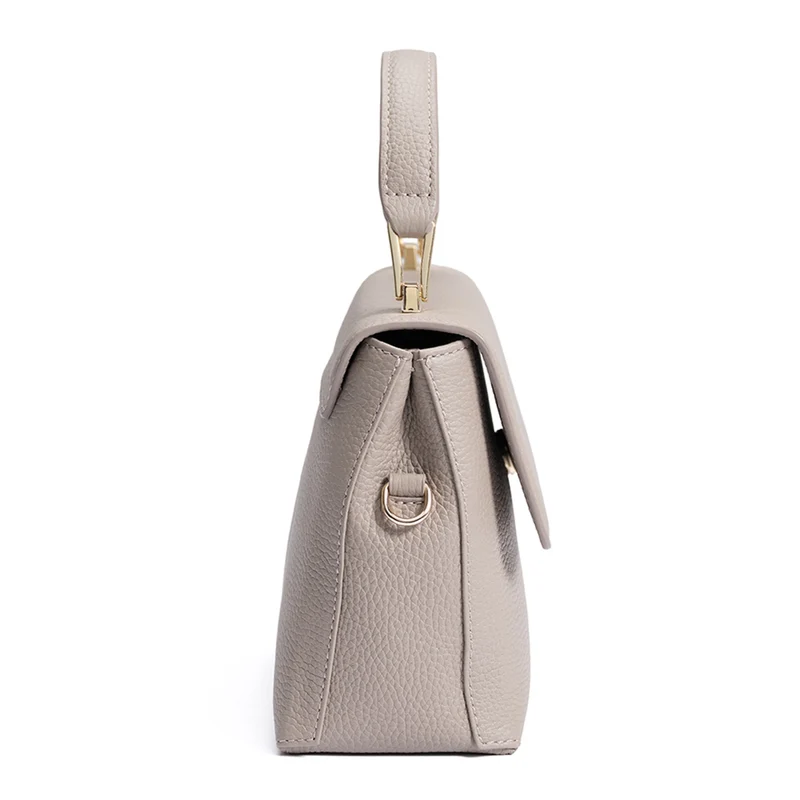 Isabel Bernard Femme Forte Heline Taupe Kalbsleder Handtasche IB21039