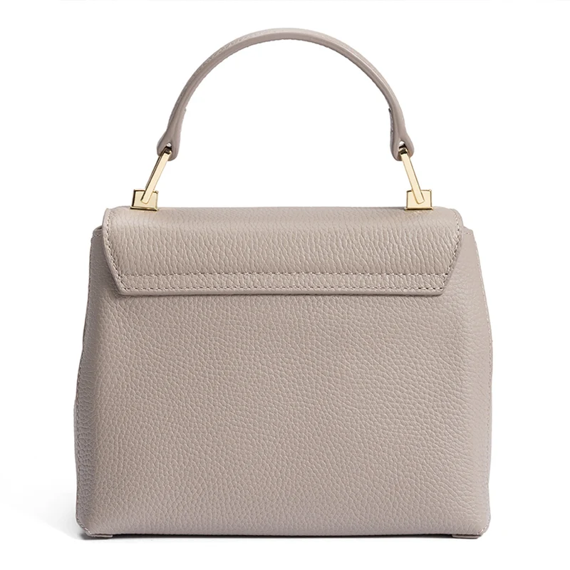 Isabel Bernard Femme Forte Heline Taupe Kalbsleder Handtasche IB21039
