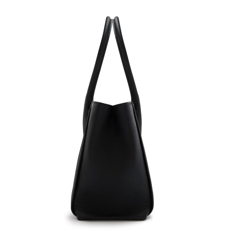 Isabel Bernard Honoré Cloe Midi Schwarze Handtasche aus Kalbsleder IB25082-001