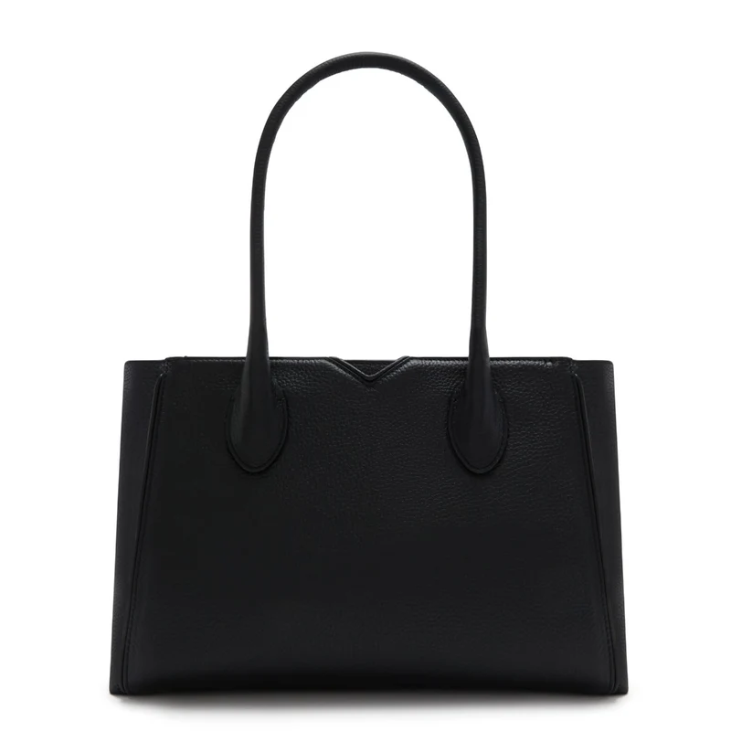 Isabel Bernard Honoré Cloe Midi Schwarze Handtasche aus Kalbsleder IB25082-001