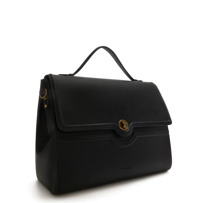 Violet Hamden Essential Bag Schwarze Handtasche mit 16.4-Zoll-Laptopfach VH21005