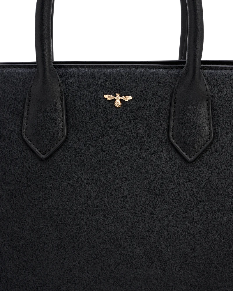 Grace Structured Tote Bag in Black