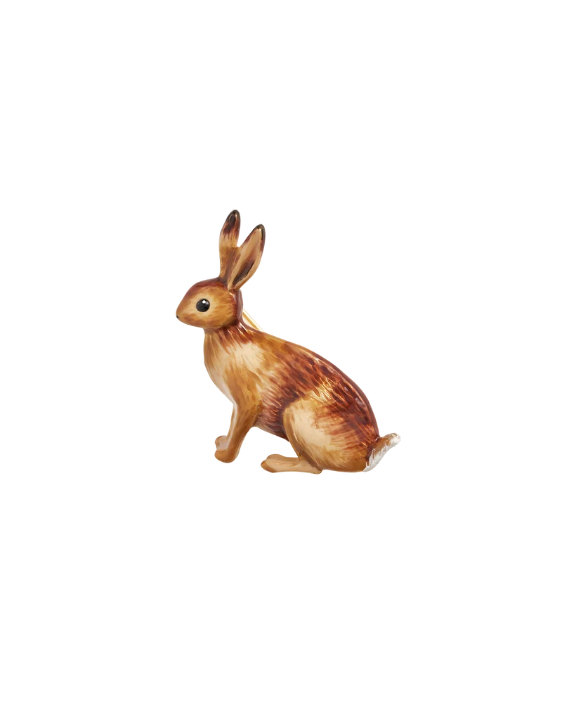 Enamel Rabbit Brooch