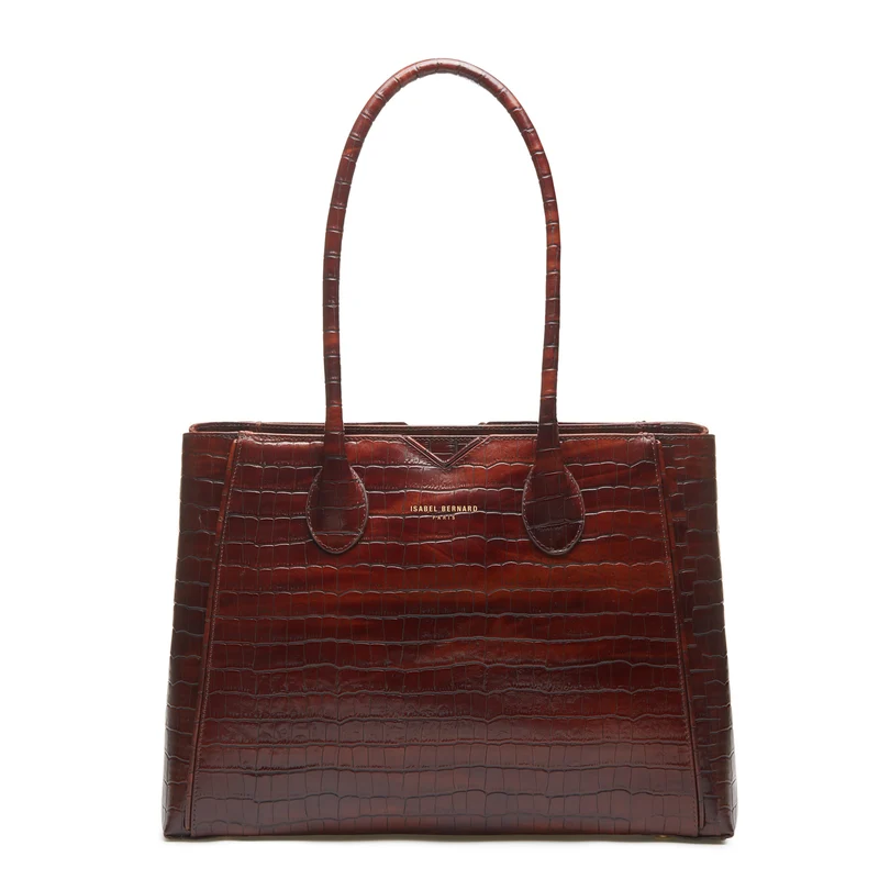 Isabel Bernard Honoré Cloe Kroko braun Handtasche IB25006
