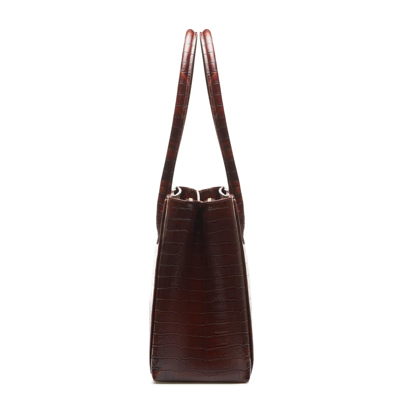 Isabel Bernard Honoré Cloe Kroko braun Handtasche IB25006