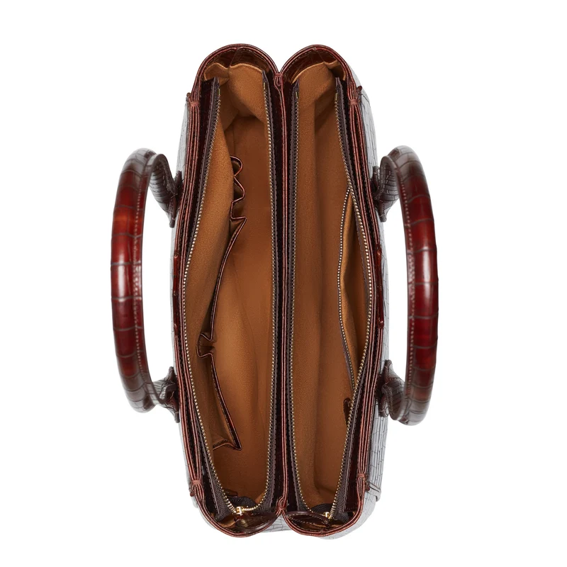 Isabel Bernard Honoré Cloe Kroko braun Handtasche IB25006