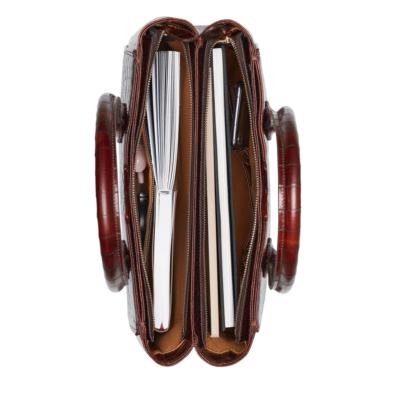 Isabel Bernard Honoré Cloe Kroko braun Handtasche IB25006