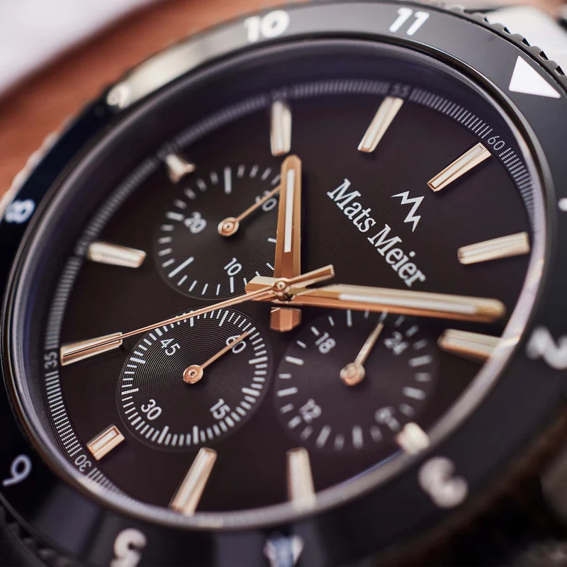 Mats Meier Ponte dei Salti Chronograph Men Watch Black MM00511