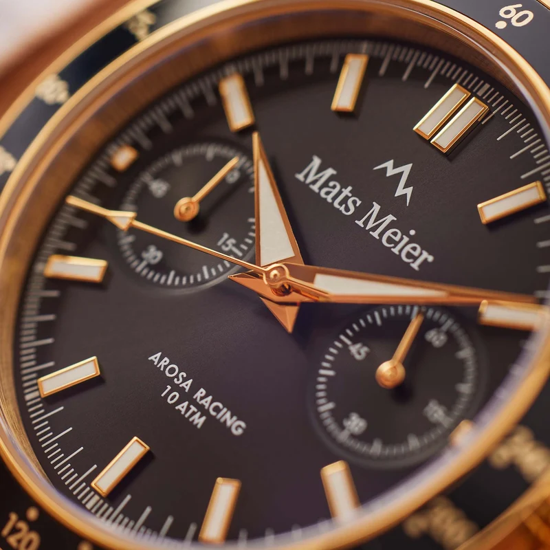 Mats Meier Arosa Racing herren Uhr Gold MM50007