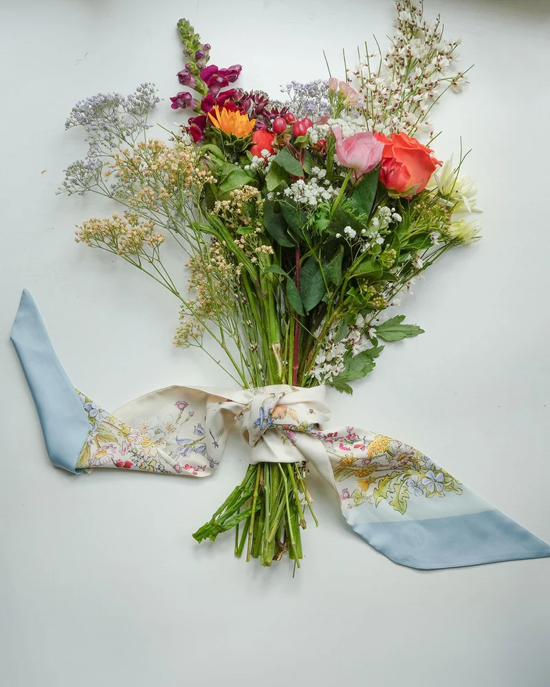 Fable England x Peter Rabbit Skinny Scarf in Cream