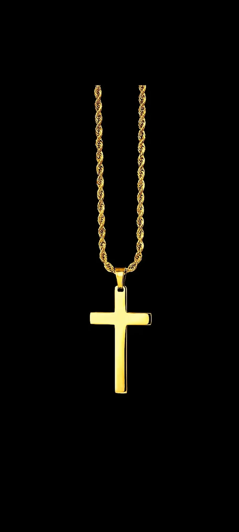 Rope Cross Halskette