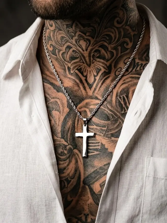 Rope Cross Halskette