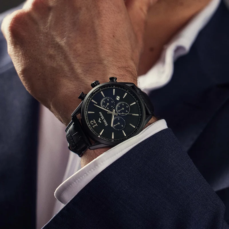 Mats Meier Grand Cornier herren Uhr Schwarz MM00102