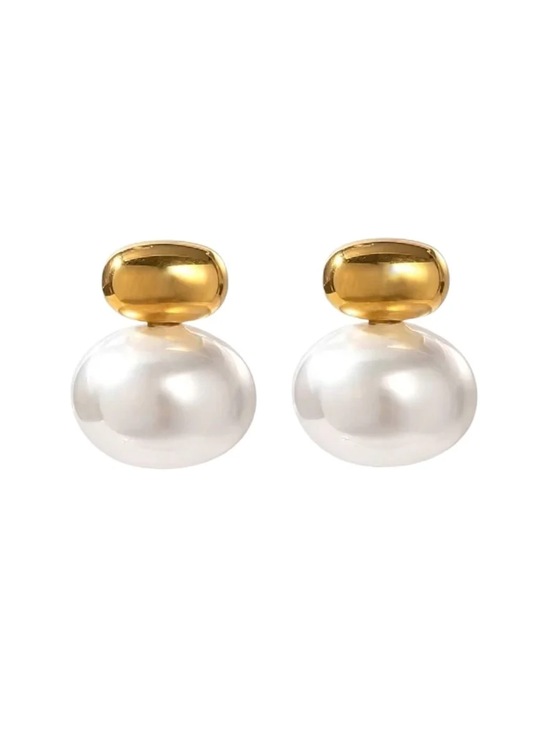 Golden Pearl Ohrringe