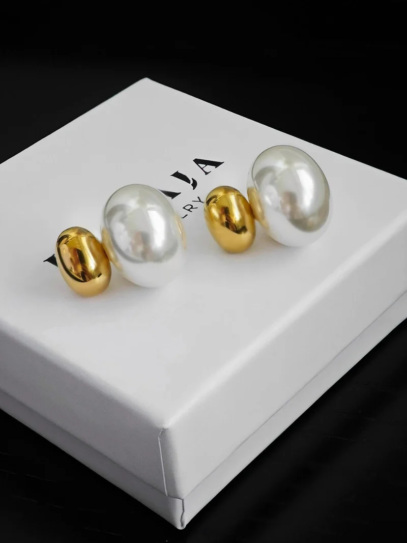 Golden Pearl Ohrringe