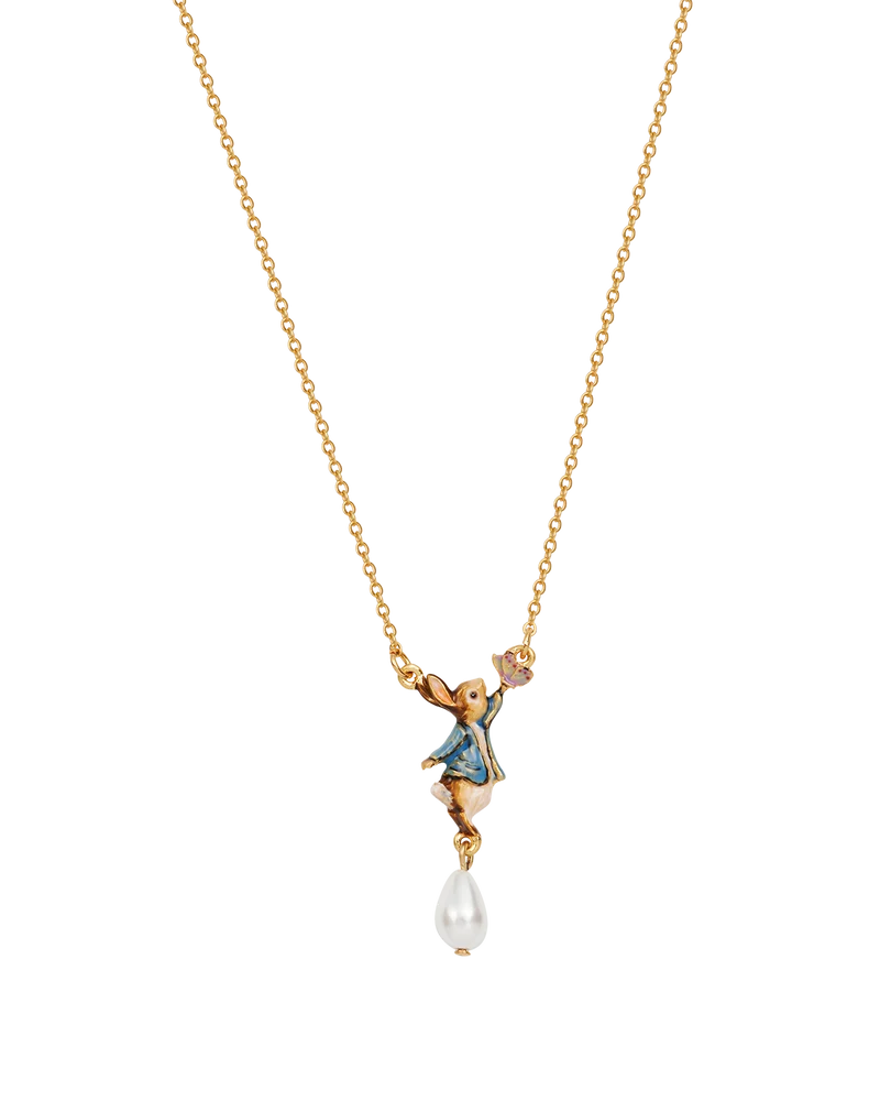 Fable England x Peter Rabbit Butterfly Pearl Drop Necklace