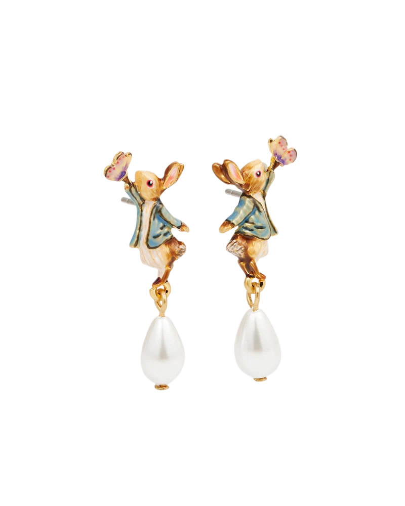 Fable England x Peter Rabbit Butterfly Pearl Drop Earrings