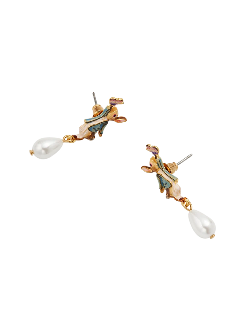 Fable England x Peter Rabbit Butterfly Pearl Drop Earrings
