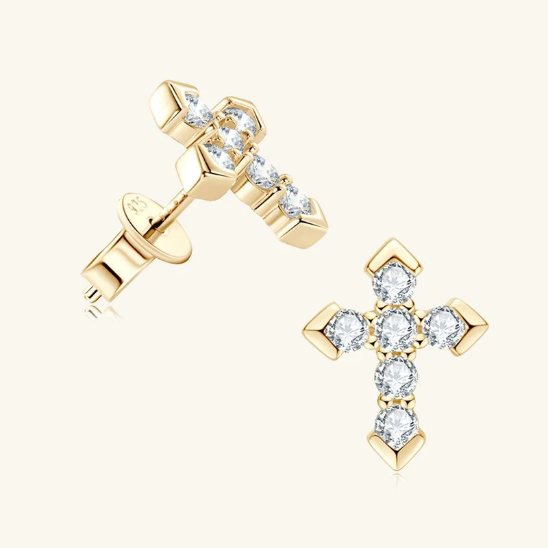 Shining Cross Premium Moissanit Ohrstecker