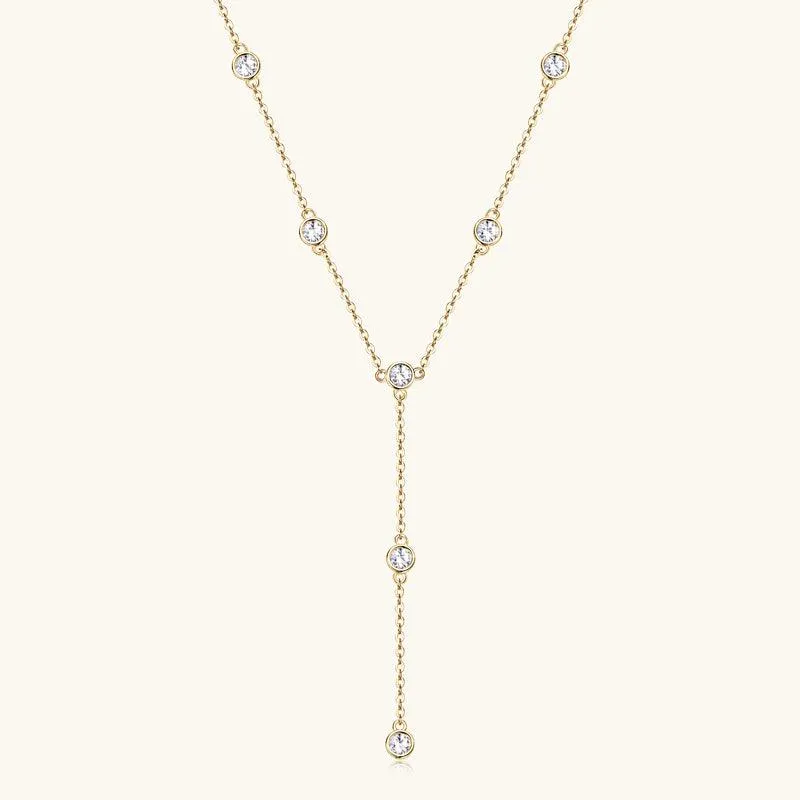 Grace Premium Moissanit Lariat-Halskette