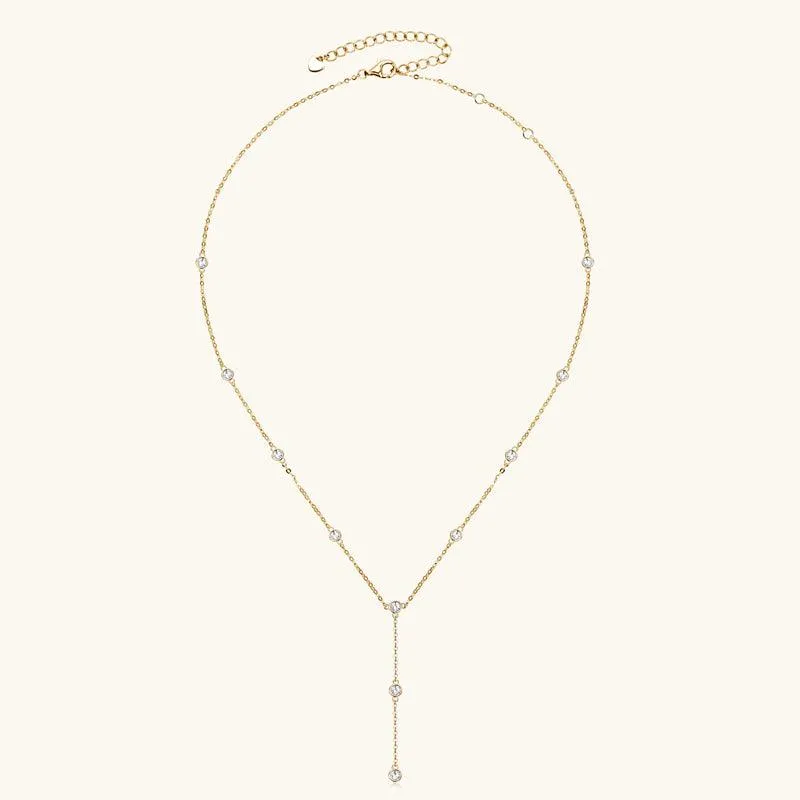 Grace Premium Moissanit Lariat-Halskette