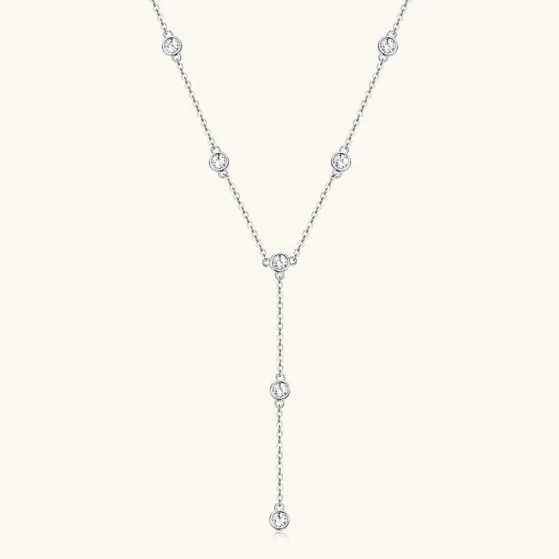 Grace Premium Moissanit Lariat-Halskette