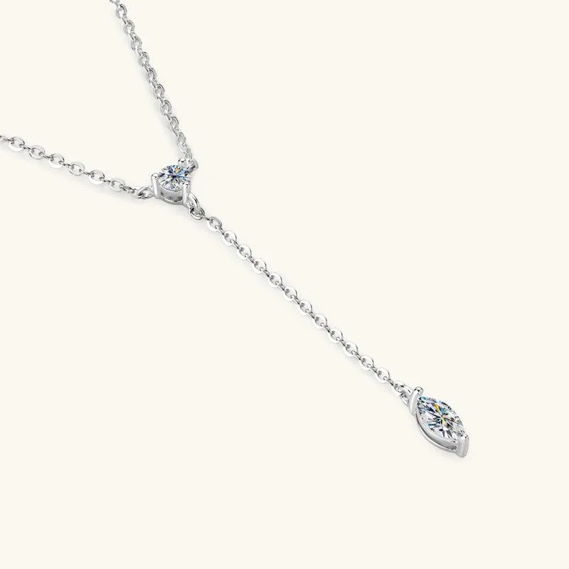 Bezaubernde Marquise Premium Moissanite Lariat Halskette
